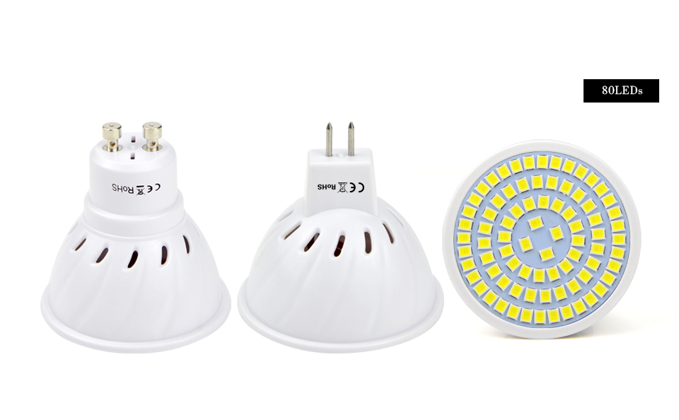 10Pcs AC 220V GU10 MR16 LED bulb 48LEDs 60LEDs 80LEDs 5W 7W 9W Spot light 2835 SMD LED lamp Spotlight Energy Saving spot Light