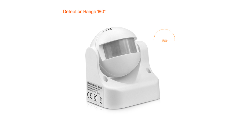 DIY PIR Infrared Motion Sensor Switch Smart Security LED light Movement Induction Detector 180 Degree 110V 240V 12 Meter