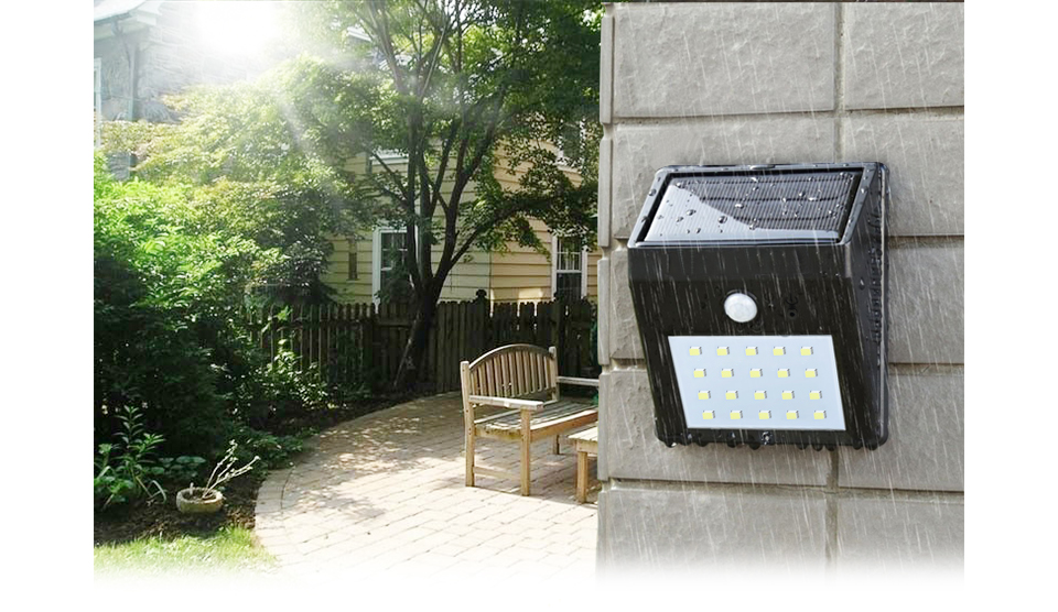 PIR Motion Sensor Lamp LED Solar Light Energy Saving lamp Outdoor Lighting Waterproof IP65 Wall Lamps For Path yard Garden bulb