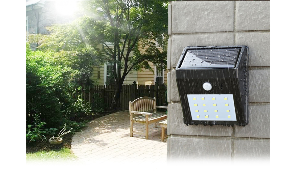LED Solar Light Outdoor lighting LED bulb Wall Lamp ip65 Waterproof PIR Motion Sensor solar panel Light for garden decoration