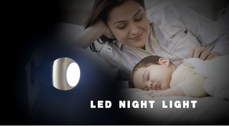 1Pcs 360 Degree Rotating LED Night light Auto Sensor Smart lighting Control lamp 110V 240V Nightlight Bulb For Baby Bedroom Gift