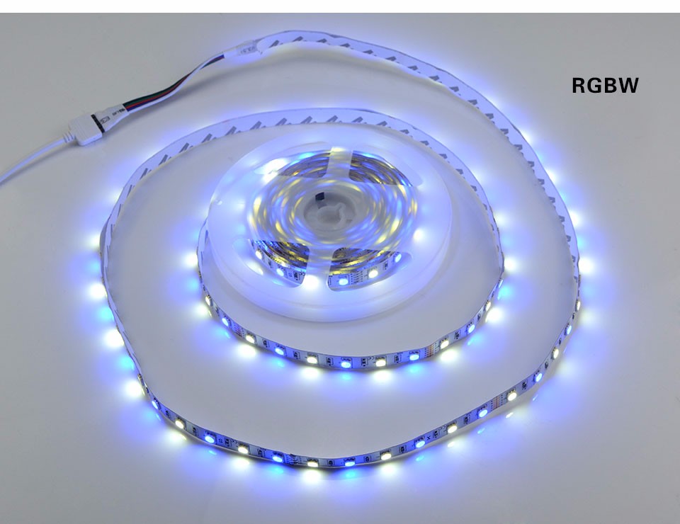 5M No waterproof 5050 SMD LED Strip light DC12V 60 LED M RGB White RGB Warm White Flexible lamp Tape Ribbon For Indoor Decor