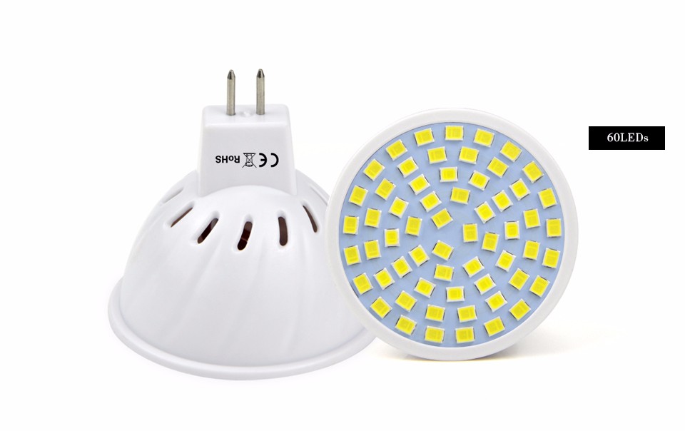 MR16 LED Spotlight 220V 240V Bombillas LED Bulb 48LEDs 60LEDs 80 LEDs 2835SMD LED Lamps spot light Indoor home lighting