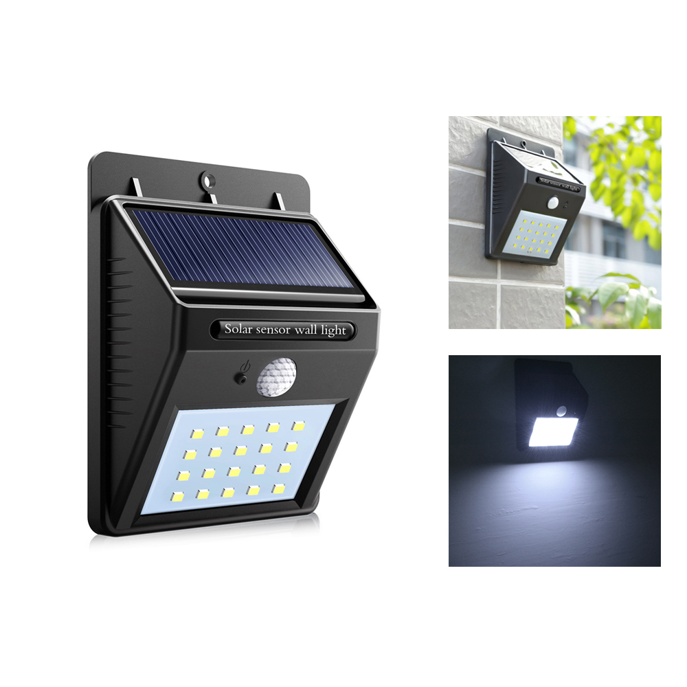 20 LED night light PIR Motion Sensor Solar lamp bulb solar Power Wall