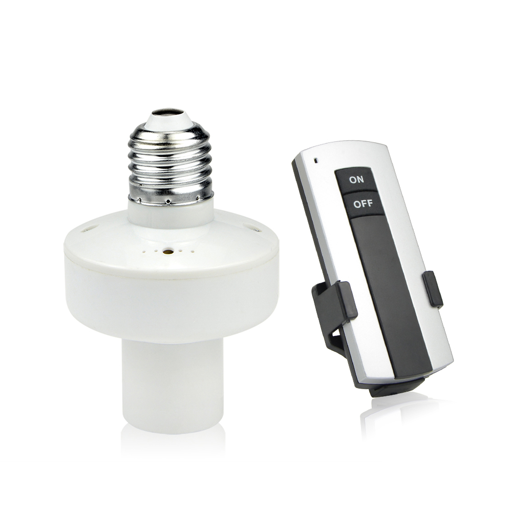E27 Screw Wireless Remote Control Light Lamp Bulb Holder Cap Socket Switches MT