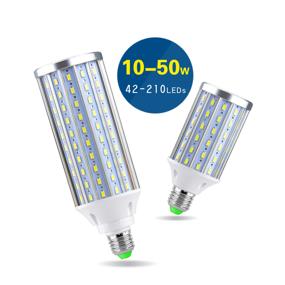E27 LED Corn Bulb 5W-120W – 5730 SMD Chips, 85V-265V, Energy Saving, Cool/Warm/Natural White, Unbranded