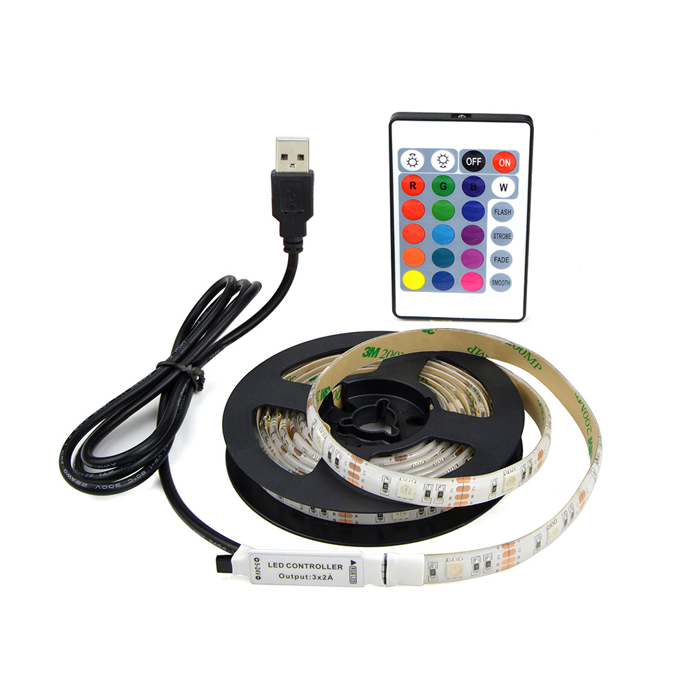 adapter power led strip 50cm 5050 IP65 LED TV Lighting Background strip SMD 5V 2m RGB light 1m 3528 USB waterproof decor