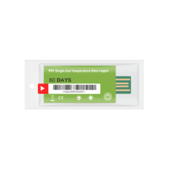 single use cold chain data logger monitor temperature with USB PDF APP fits for long time shipping container