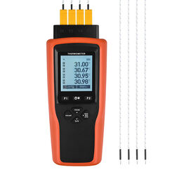 YET-640 Thermocouple Thermometer with High Accuracy Temperature Tester in 4 channels Testing Port