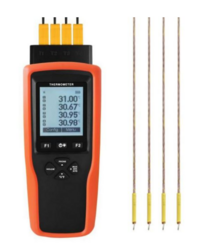 Yowexa YET-640X Four Channels K T J Thermocouple Probe Temperature Data Logger Thermometer