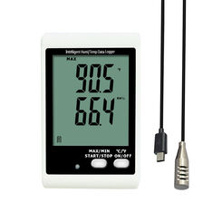 Sound and Light Alarm Temperature and Humidity Data Logger WIth External Probe