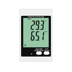 DWL-20 Large LCD Temperature and Humidity Sensor with Sound and Light Alarm Data Logger for Storage