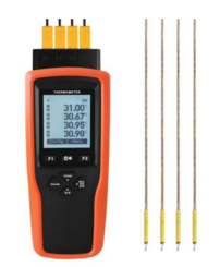 YET-640X PC Software Supported K Probe Type Four Channel High Range Industrial High Accuracy Digital Thermometer Instrument