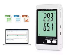 DWL-20 Sound and Light Alarm Big Screen Temperature Air Humidity Data Logger