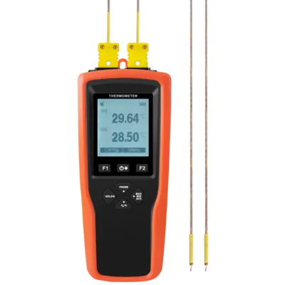 YET-620 With 2 channel Tester with LCD Display -200~1370C Thermocouple Thermometer