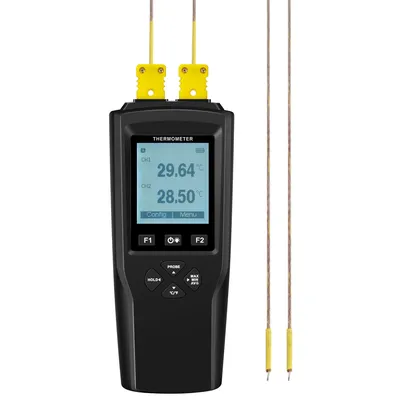 YET-620 Multi-point Calibration K Probe Type Two Channel High Range Digital Thermometer Instrument