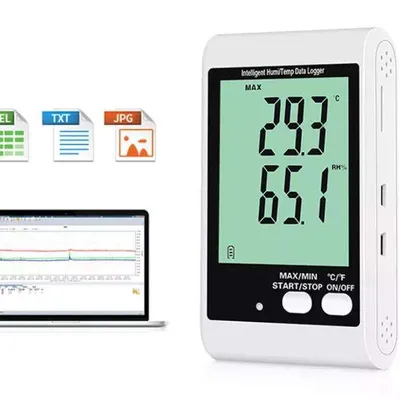 DWL-20 Sound and Light Alarm Big Screen Temperature Air Humidity Data Logger