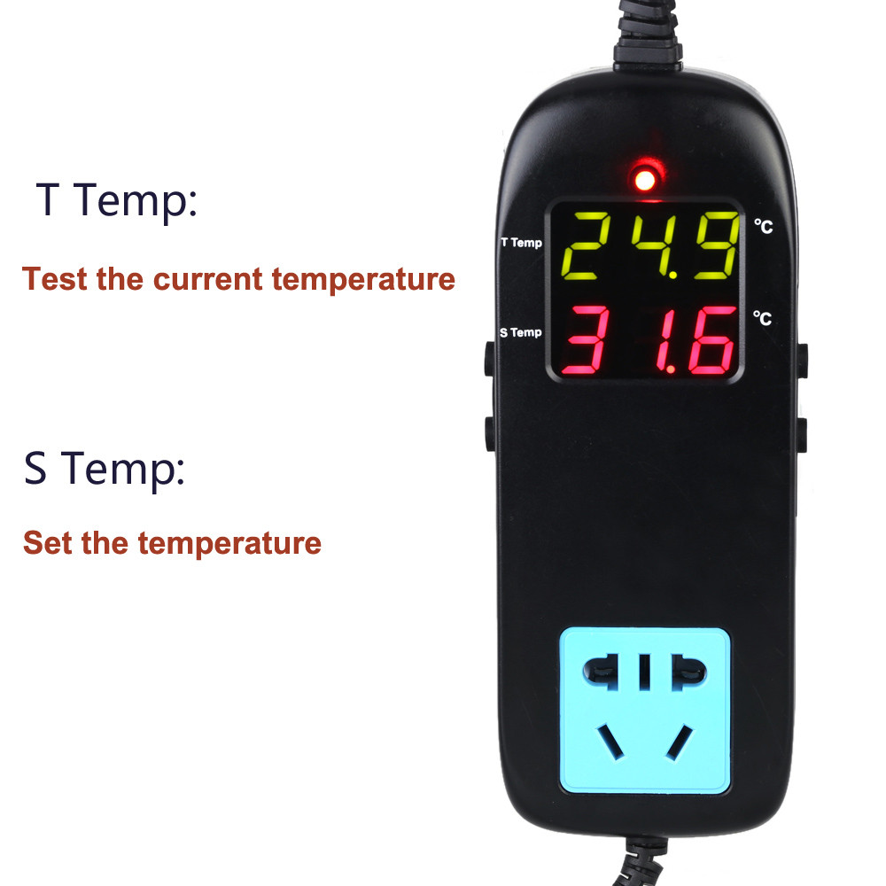 Quality Electronic Thermostat LED Digital Breeding Temperature Controller Thermocouple thermal regulator with Socket AC90V~ 250V