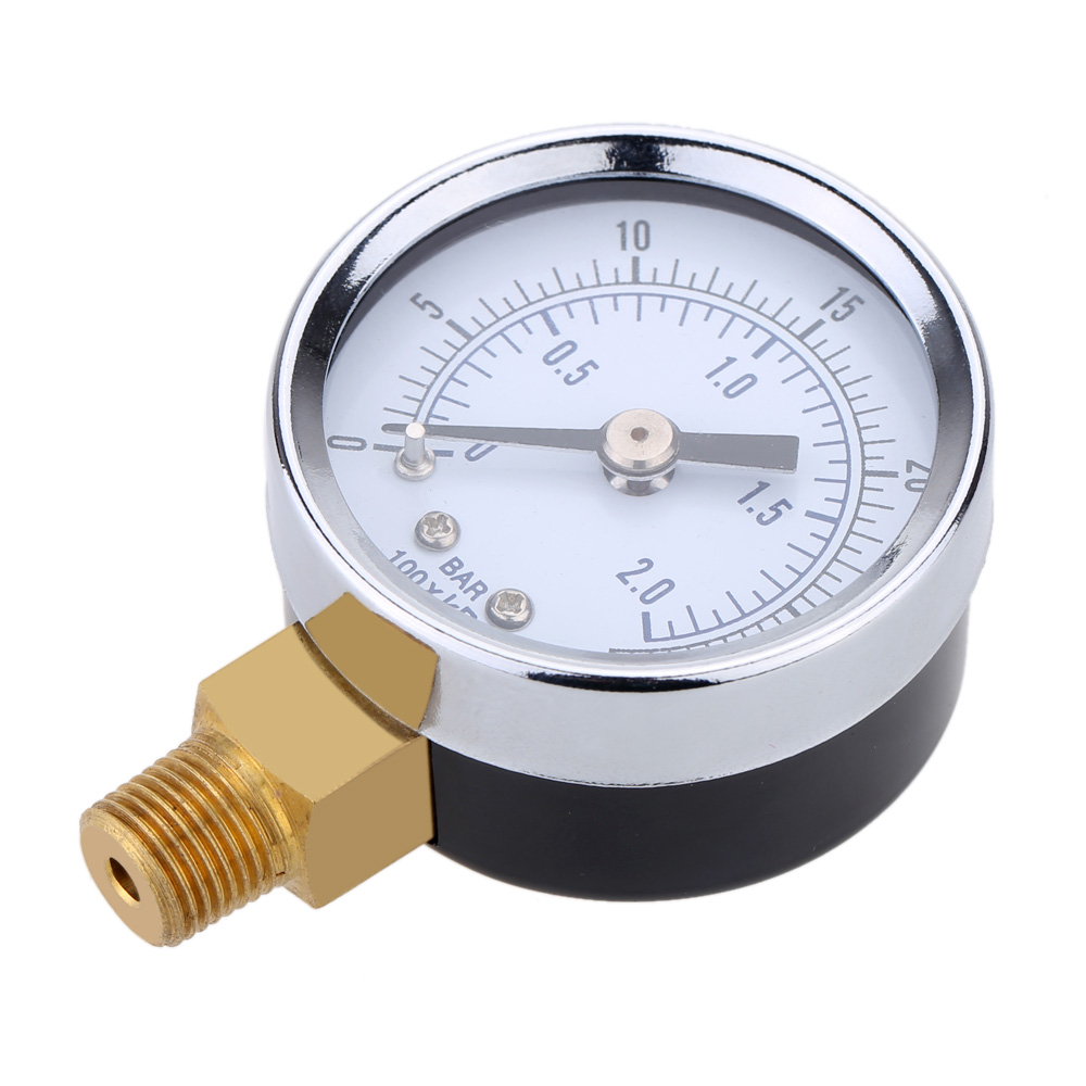 0~30psi 0~2bar Mini Pressure Gauge Dial Air Compressor Meter Hydraulic Pressure Tester Manometer Double Scale Pressure Measurer