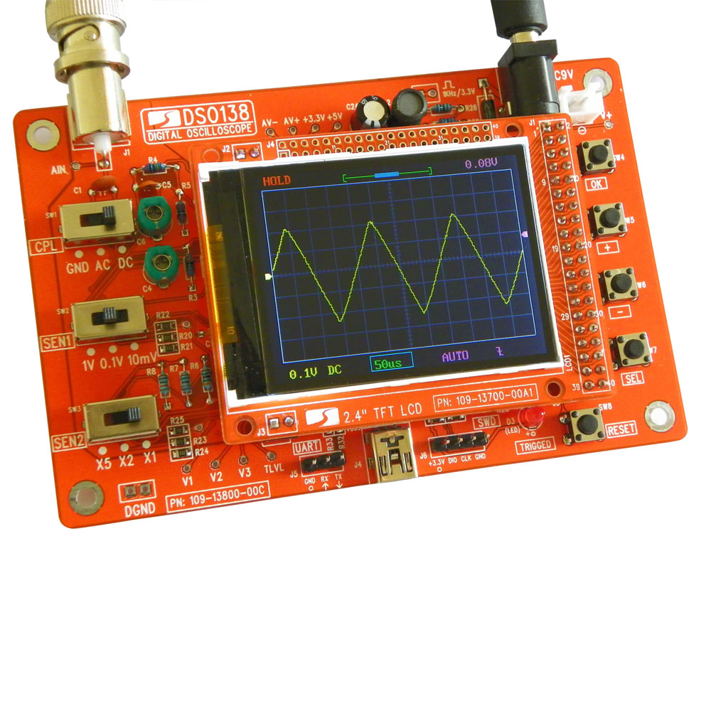 DSO138 2.4 TFT Pocket size Digital Oscilloscope DIY Kit DIY Parts for Osciloscopio Making Handheld Electronic Learning Set1Msp