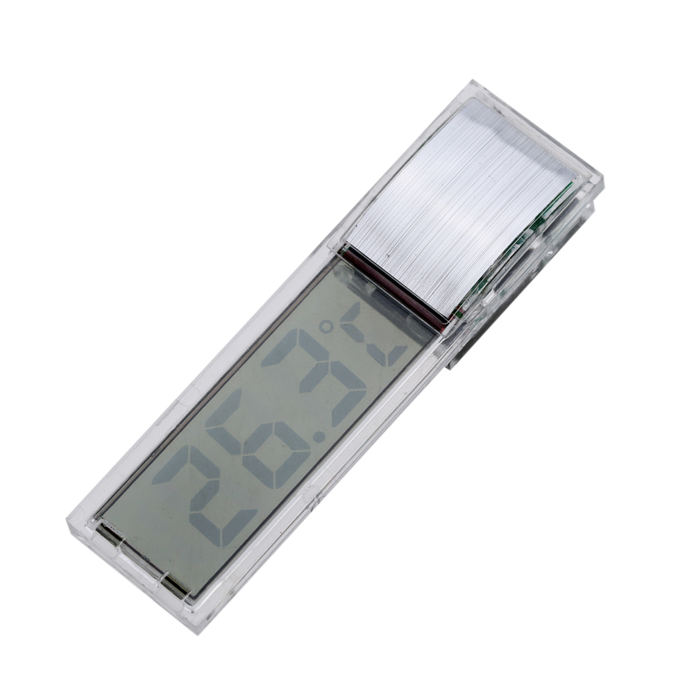 Mini Transparent Thermometer Digital LED Temperature Meter Thermometer for Aquarium Fish Tank Diagnostic tool Silver Gold
