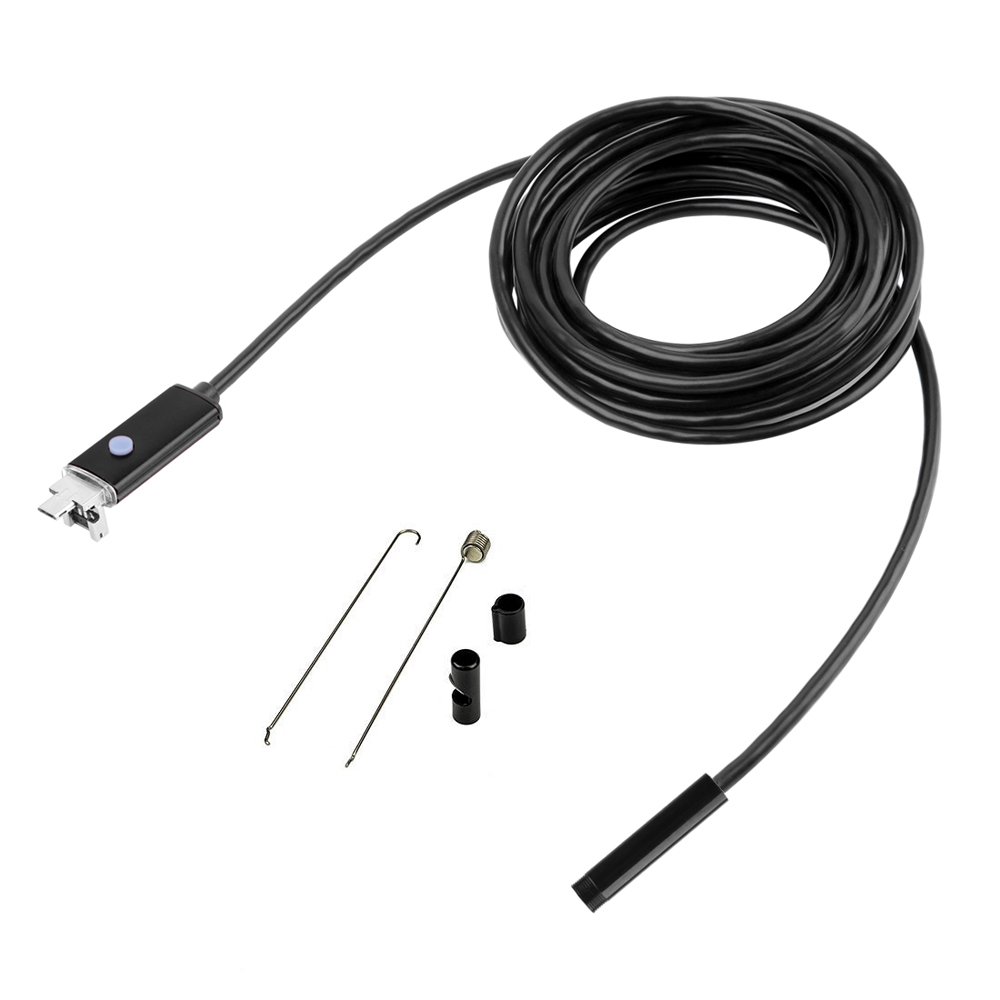 KKMOON 5M 5.5mm USB Endoscope 6 LED Inspection Camera Capture Pictures Borescope Come With Mirror Hook Magnet For Android PC