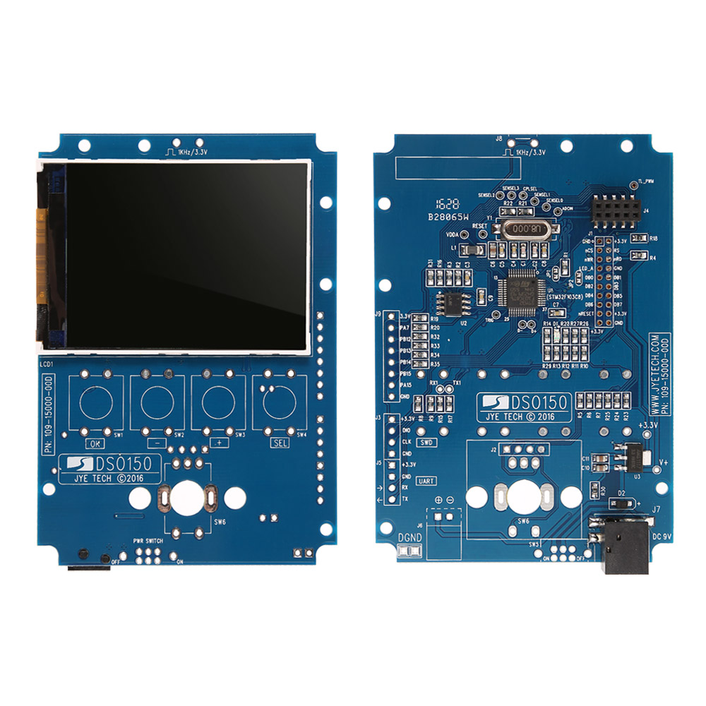 Digital Oscilloscope DIY Kit Parts with Case SMD Soldered Electronic Learning Set 1MSa s 0 200KHz 2.4 TFT Handheld Pocket size