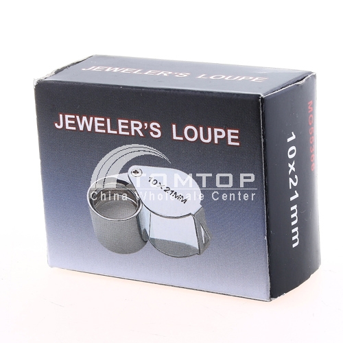 10X Jeweler Loupe Magnifier 21mm lens Magnifying glass Microscope for Jeweler Diamonds Handhold Portable Fresnel lens