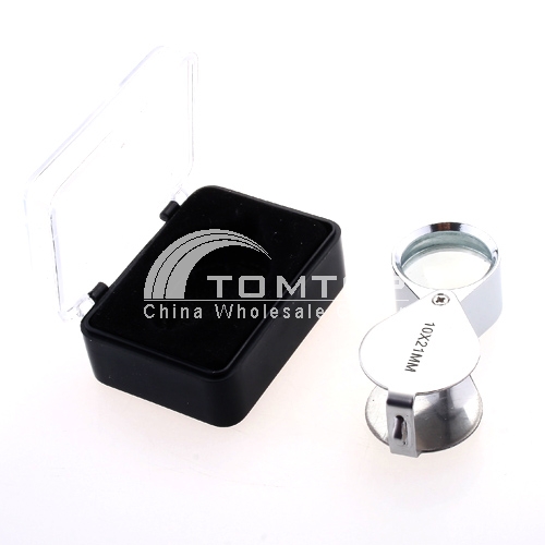 10X Jeweler Loupe Magnifier 21mm lens Magnifying glass Microscope for Jeweler Diamonds Handhold Portable Fresnel lens