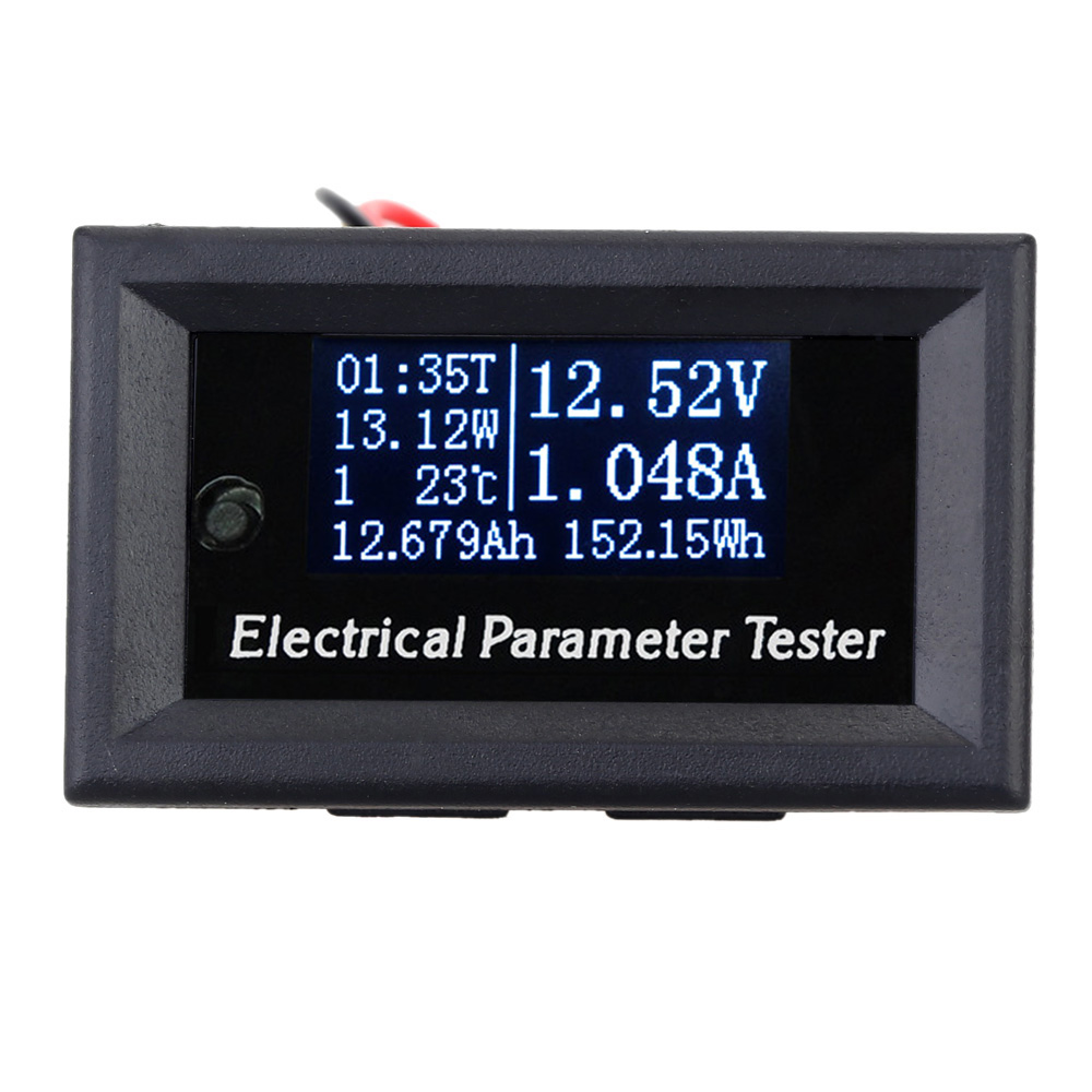 7 in 1 Multifunctional Power Meter Electrical Parameter Meter OLED Voltage Current Time Power Energy Capacity Temperature Tester