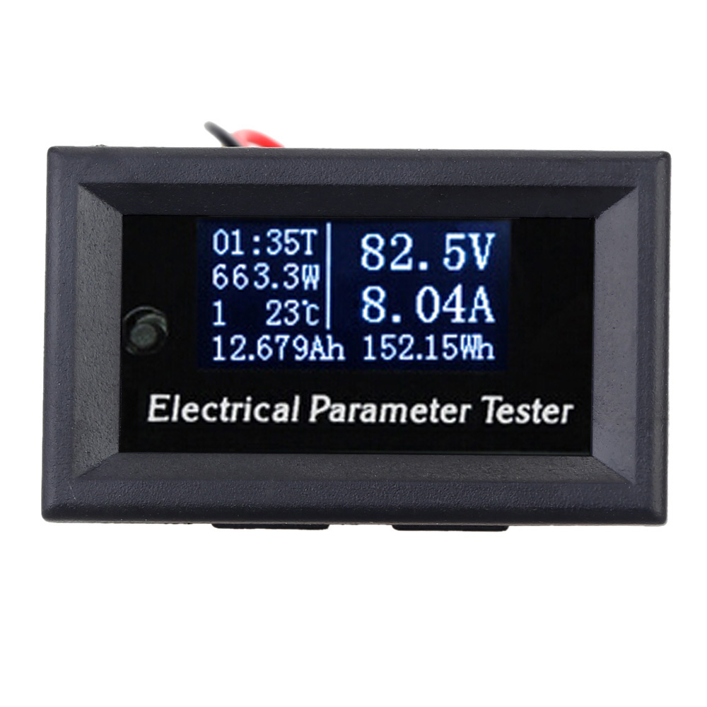 7 in 1 Electrical Parameter Meter Multifunctional Power Meter OLED Voltage Current Time Power Energy Capacity Temperature Tester