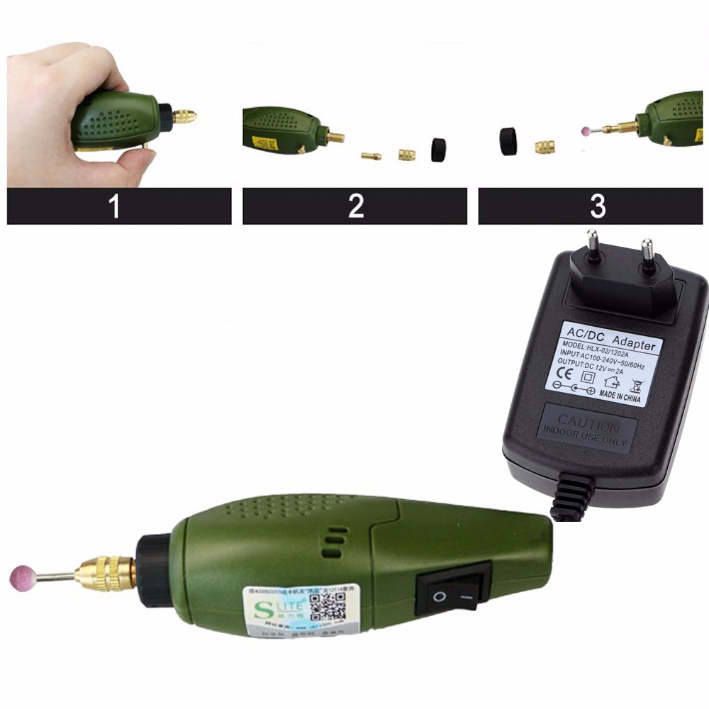 Mini Electric Drill dremel Grinding Set 12V DC Grinder Tool for Milling Polishing Drilling Cutting Engraving Dremel Accessories