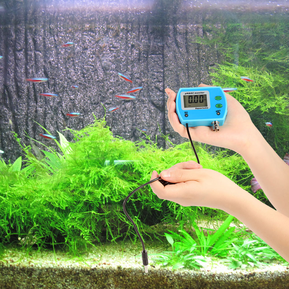 pH Meter for Aquarium 2 in 1Water Quality Tester medidor de ph Tester Water Quality Monitor Online pH EC Meter Acidometer