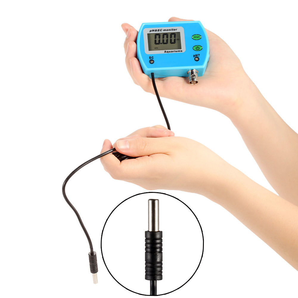 pH Meter for Aquarium 2 in 1Water Quality Tester medidor de ph Tester Water Quality Monitor Online pH EC Meter Acidometer