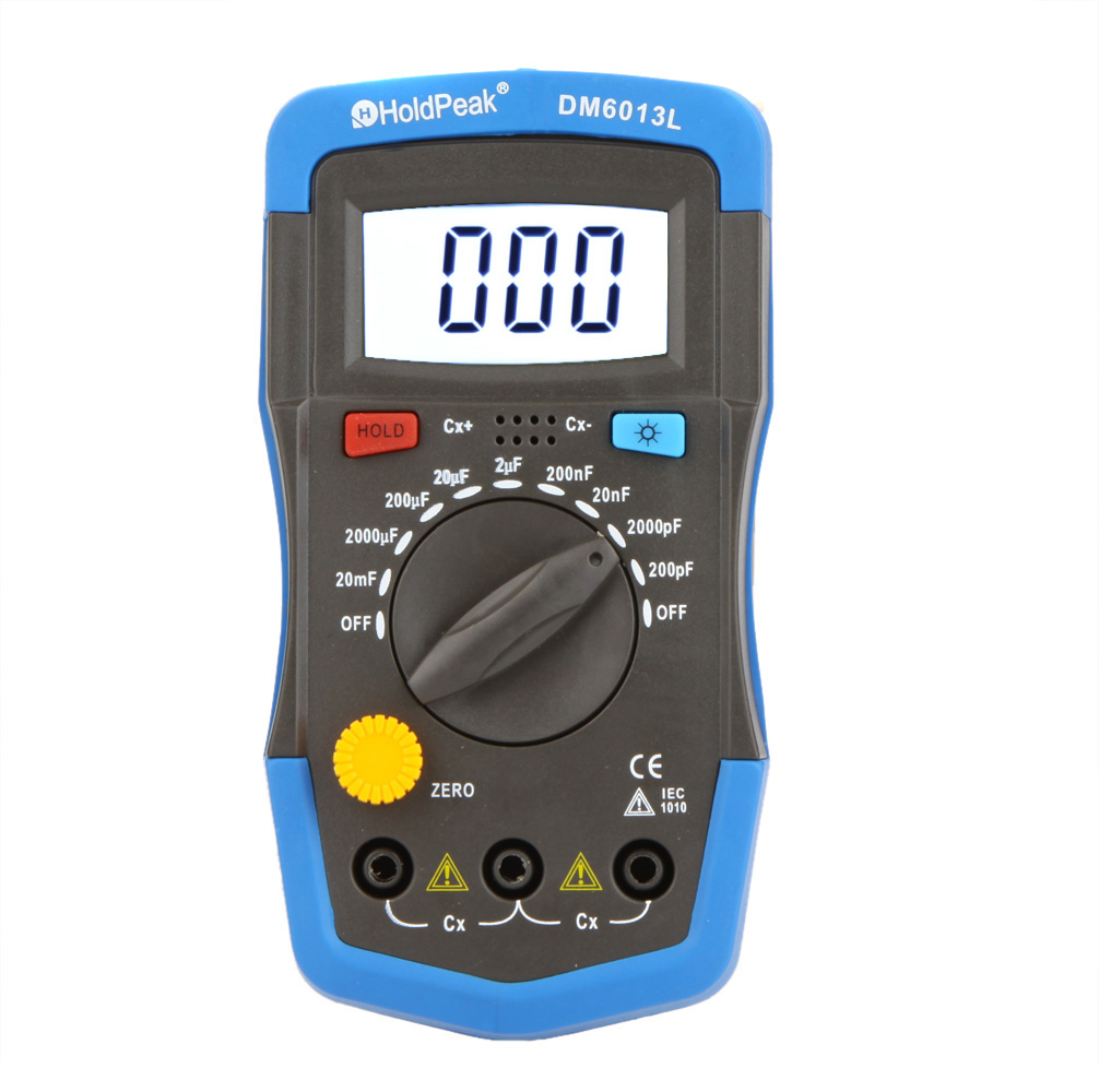 DM6013L Handheld Digital Capacitance Meter 1999 counts Capacitor tester electronic diagnostic tool w LCD Backlight