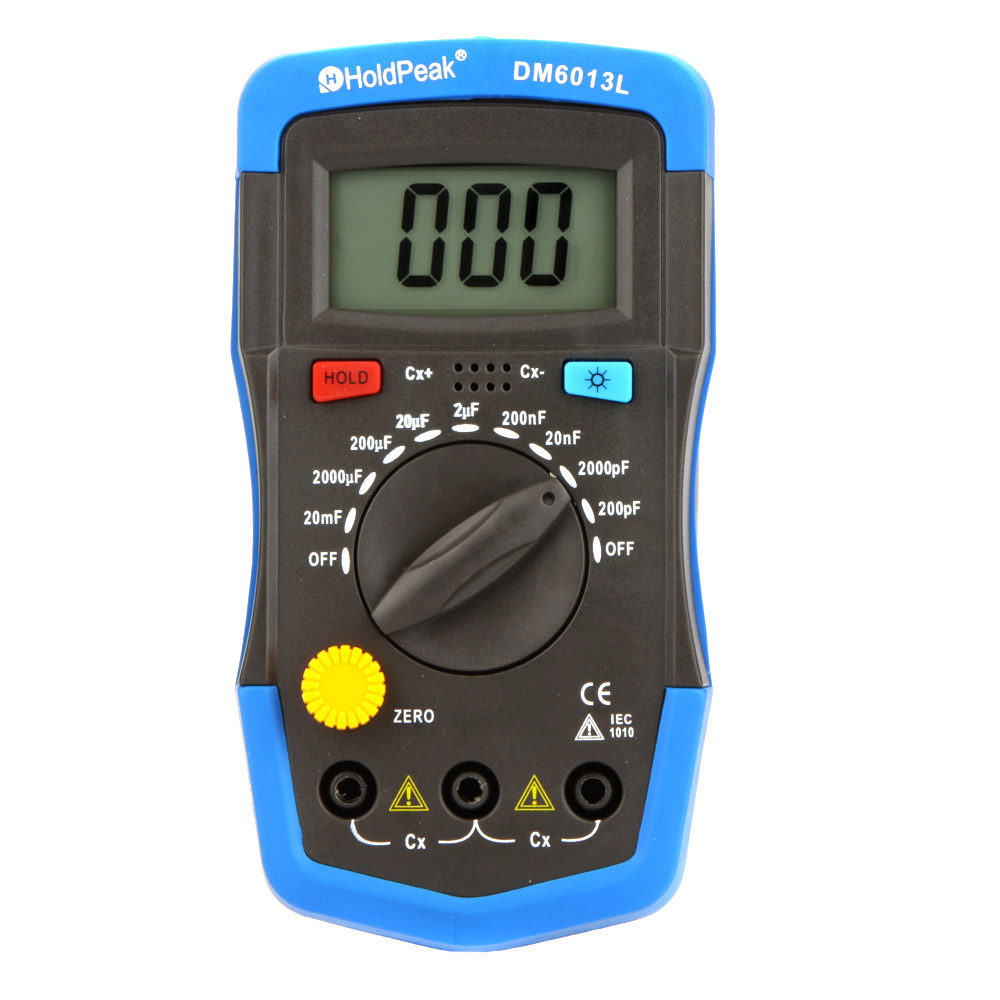 DM6013L Handheld Digital Capacitance Meter 1999 counts Capacitor tester electronic diagnostic tool w LCD Backlight