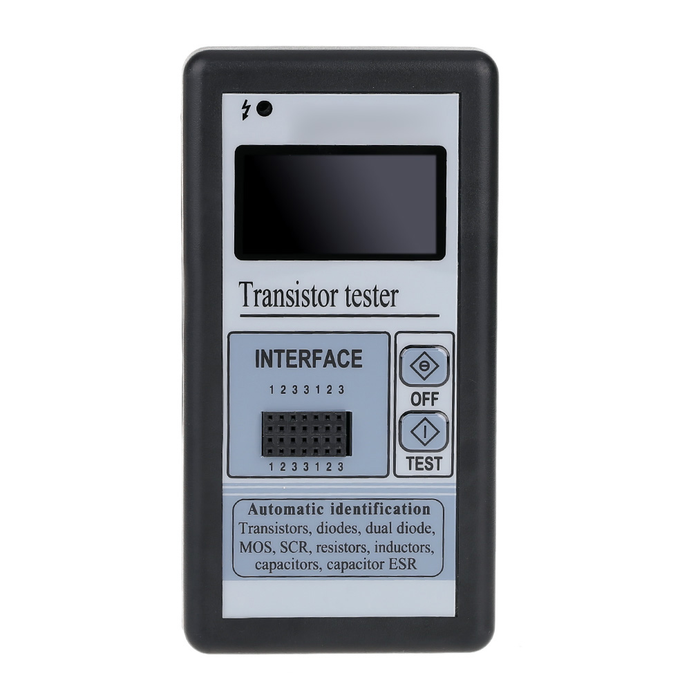 Multi functional LCD Backlight Transistor Tester Diode Thyristor Capacitance Meter ESR LCR Meter with Grey Plastic Case