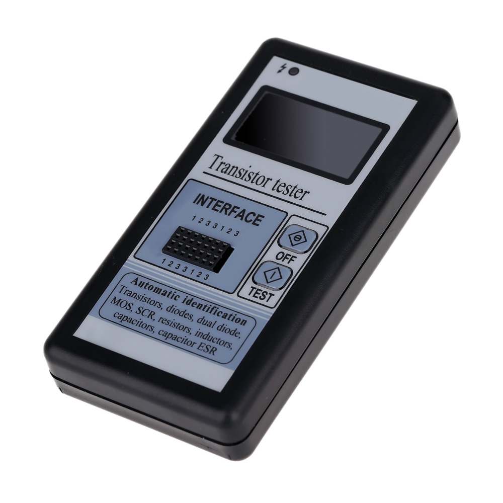Multi functional LCD Backlight Transistor Tester Diode Thyristor Capacitance Meter ESR LCR Meter with Grey Plastic Case