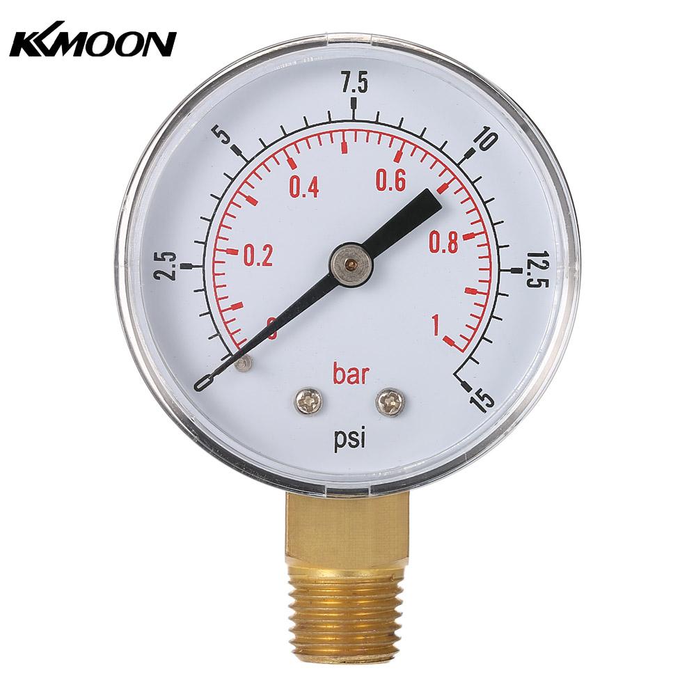 50mm manometer 0~15psi 0~1bar Water Pressure Dial Hydraulic Pressure Gauge Meter Manometer 1 4 NPT Thread manometre pression
