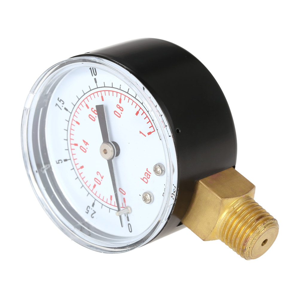 50mm manometer 0~15psi 0~1bar Water Pressure Dial Hydraulic Pressure Gauge Meter Manometer 1 4 NPT Thread manometre pression