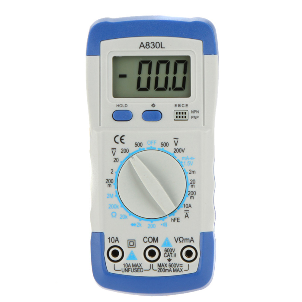 Digital Multimeter A830L Pocket size DMM Ammeter Voltmeter Ohmmeter hFE Tester electrician multimetro diagnostic tool w LCD