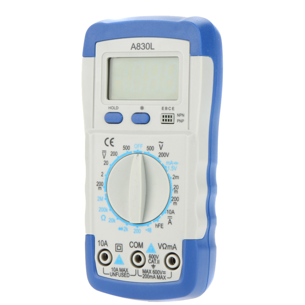 A830L Pocket size DMM Digital Multimeter Ammeter Voltmeter Ohmmeter hFE Tester electrician multimetro diagnostic tool w LCD