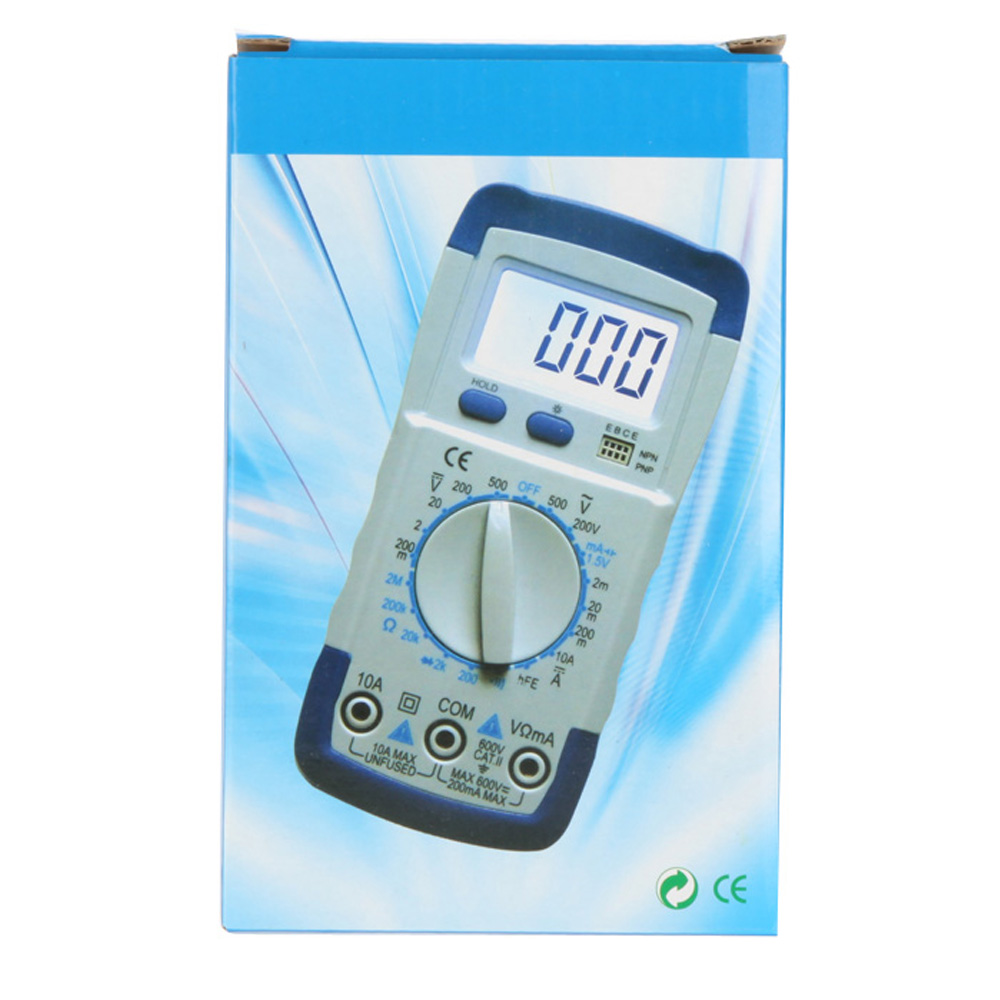 A830L Pocket size DMM Digital Multimeter Ammeter Voltmeter Ohmmeter AC DC Voltage DC Current Resistance hFE Tester LCD Backlight