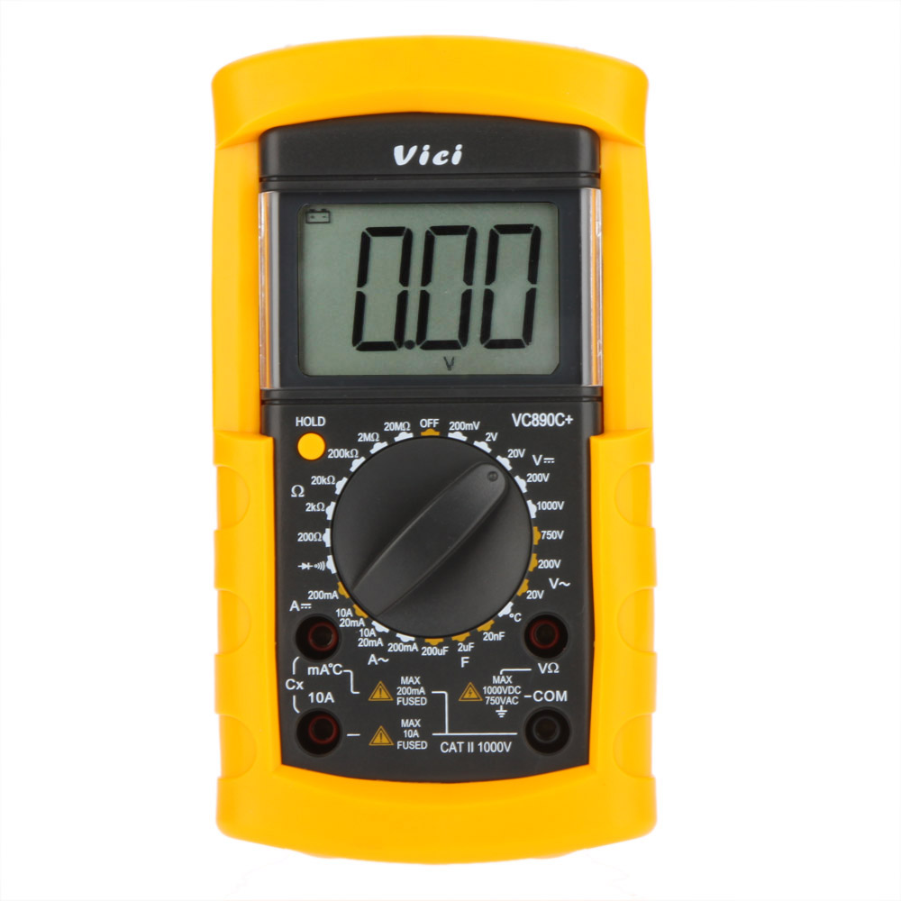 Digital Multimeter DMM Ammeter Voltmeter Ohmmeter W Capacitance Temperature Test Vici VICHY VC890C Digital Multimeter