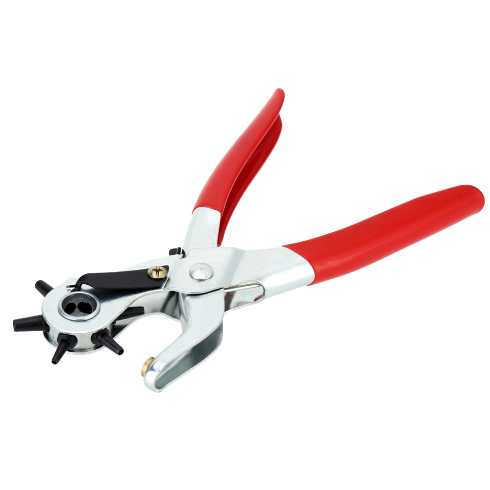 Excellent 9 Punch Plier Hole Punching Machine Round Hole Perforator Tool Make Hole Puncher for Watchband Cards Leather Belt