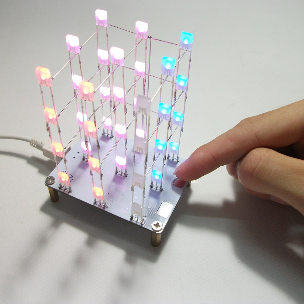 DIY Electronic LED Display Kit 3 3 4 Color 40pcs LEDs 