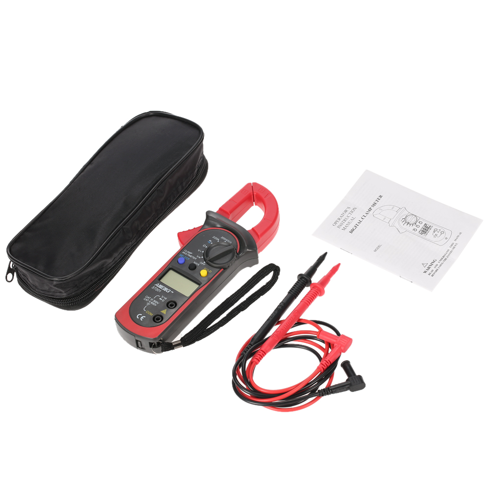 Handheld Digital LCD Display Clamp Meter Multimeter AC DC Voltage AC Current Resistance Diode Continuity Measuring Data Hold
