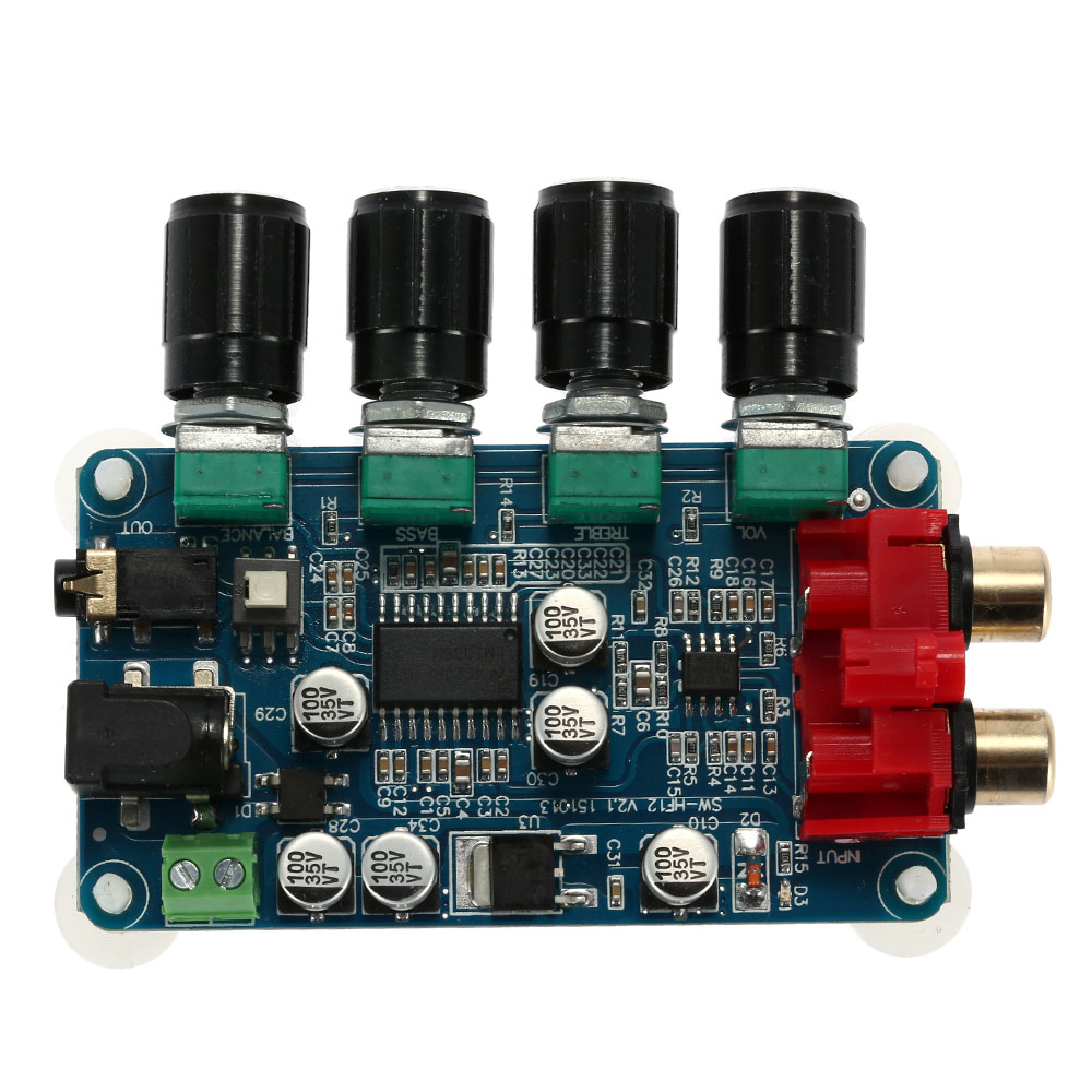 LM1036+NE5532 Quality Sounds Preamplifier Stereo Pre amp Preamplifier Tone Board DIY Audio Amplifier Board for Background Music