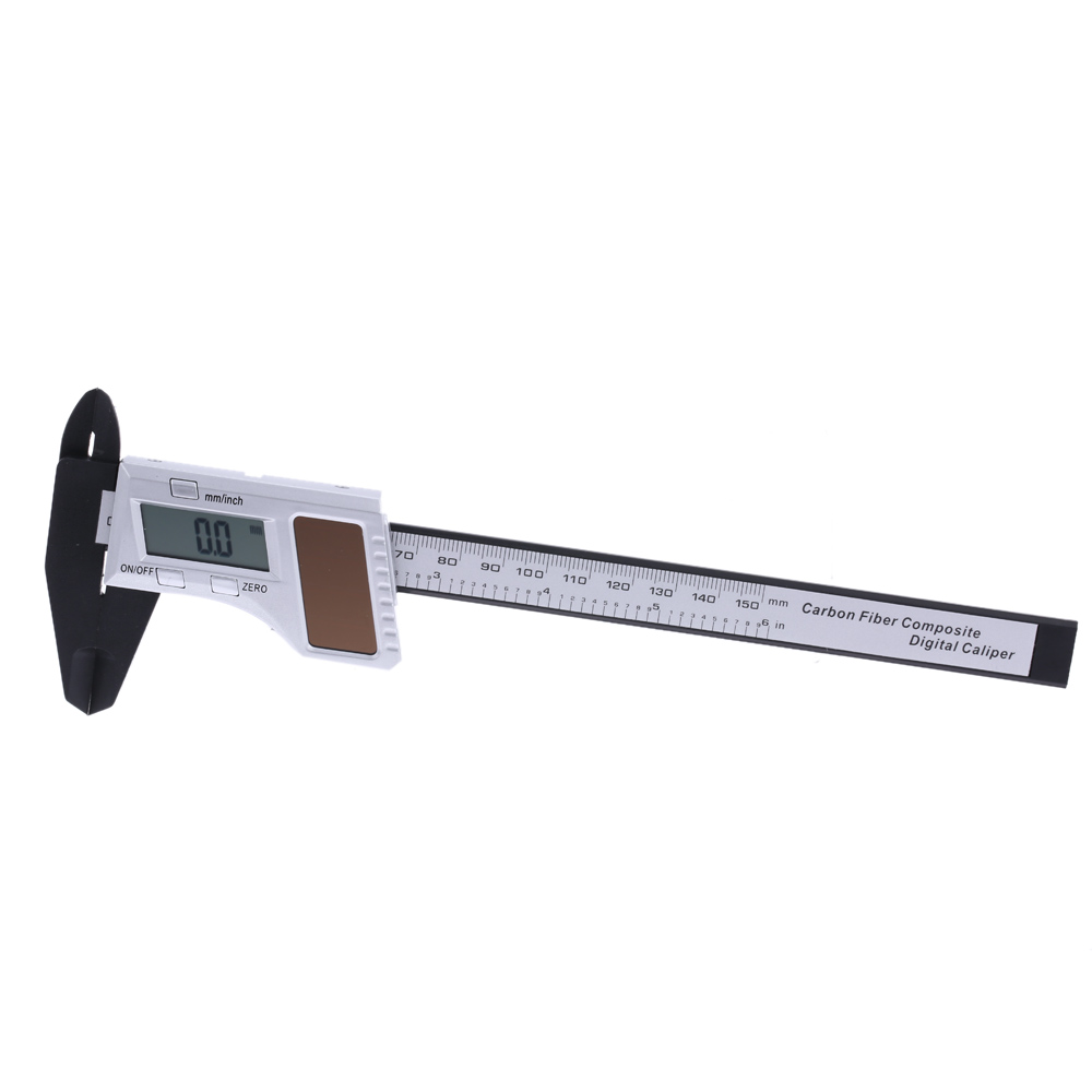 6 Solar Powered Digital Vernier Caliper feeler gauge Fiberglass LCD Electronic Callipers digital paquimetro150mm Measuring Tool