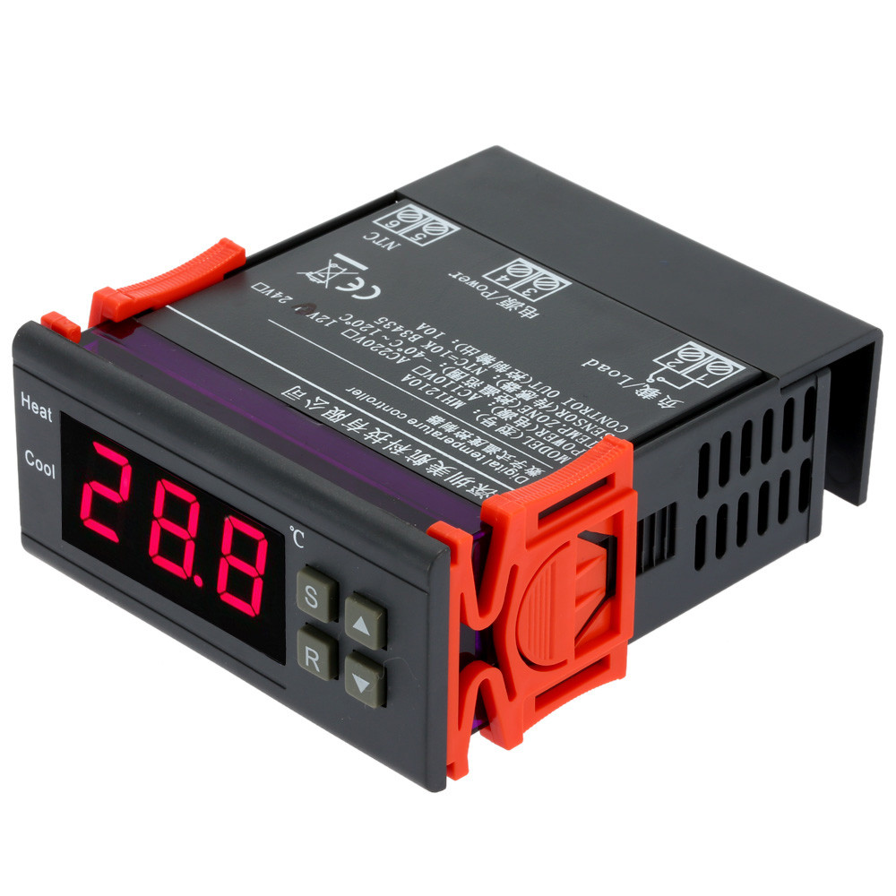10A 12V Digital Temperature Controller thermal regulator Thermocouple with Sensor Temperature Instruments 40~120 Celsius Degree
